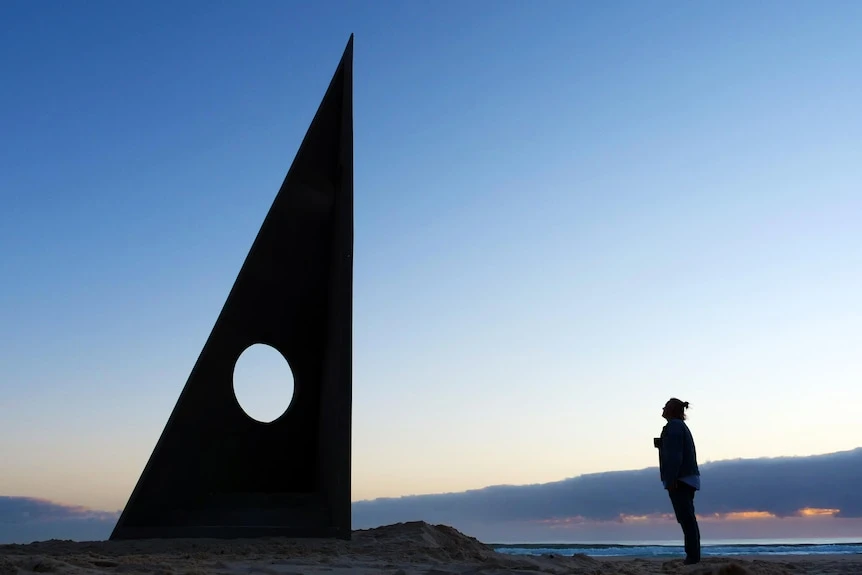 sculpture on the beach