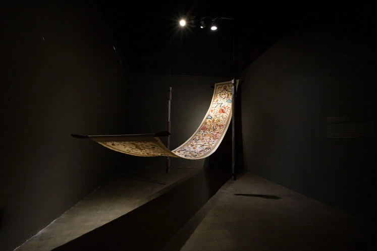 On display: A preview of Citra Sasmita's installation at the ARTJOG MMXXI exhibition in Yogyakarta in 2021. (Courtesy of Citra Sasmita)