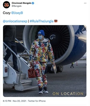 Crazy but comfortable - PHOTO: TWITTER.COM/BENGALS