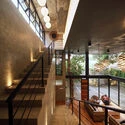 Screened Sculpture House / Anushka Dassanayake - Interior photography, stairs, handrail, beam