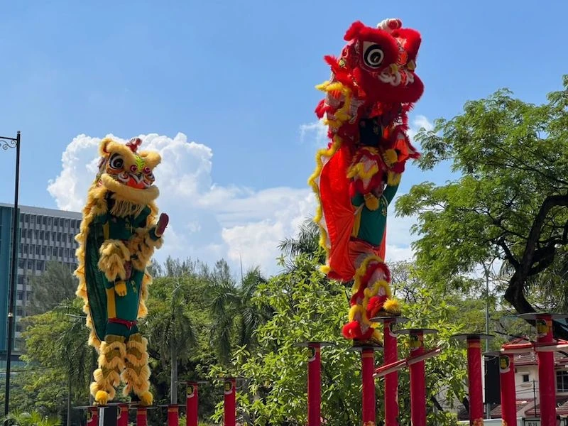 After playing in 50 different places a day, this lion dance group now performs in only 15 different places a day.  - Photo courtesy of Eric Fong