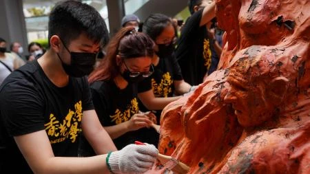 University students clean the 